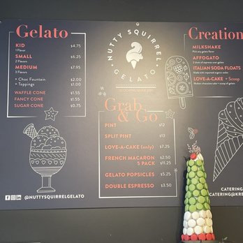 Nutty Squirrel Gelato - Magnolia - Menu - Gelato Near Me - Seattle, Washington