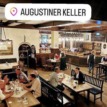 Augustiner-Keller - Indoor seating. The place has 2 levels and an outside garden space that would be lovely to dine in but for the rain today - Bavarian Near Me - Munich, BY