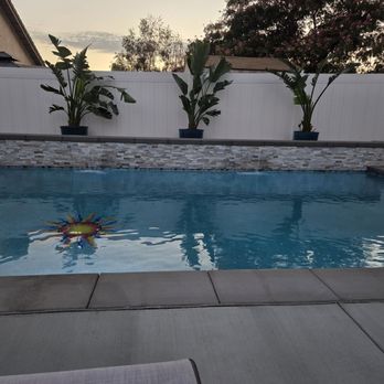 Naturescape Pools - Our Dream pool with 2 fountains coming out of the back of the pool which is very nice to hear - Pool & Hot Tub Service Near Me - Perris, California Naturescape Pools - Our Dream pool with 2 fountains coming out of the back of the pool which is very nice to hear - Pool & Hot Tub Service Near Me - Perris, California