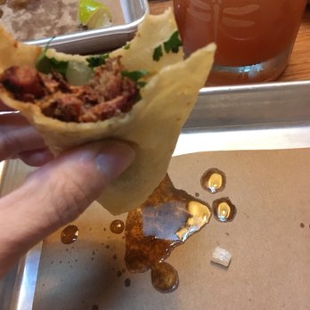 bartaco - Chapel Hill - Part of the drippings of the pork taco. So. Much. Fat. - Tacos Near Me - Chapel Hill, North Carolina