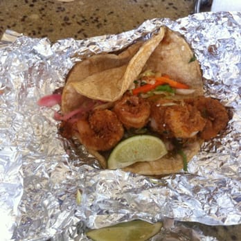 Torchy's Tacos - Baja shrimp to go. Was not feeling this new foil wrapping or how they skimped on cabbage slaw/pickled onions...NOT worth $4.25 - Tex-Mex Near Me - Allen, Texas