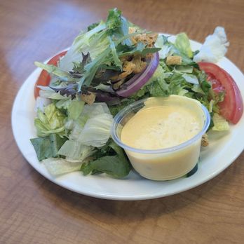 Richie's Real American Diner - Salad with honey mustard dressing - Barbeque Near Me - Rancho Cucamonga, California Richie's Real American Diner - Salad with honey mustard dressing - Barbeque Near Me - Rancho Cucamonga, California