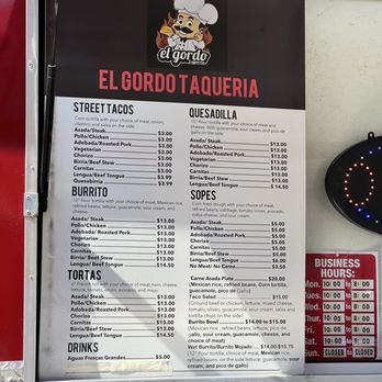 El Gordo Taqueria - Menu - Food Trucks Near Me - Bellevue, Washington El Gordo Taqueria - Menu - Food Trucks Near Me - Bellevue, Washington