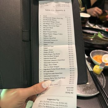 Chubby Cattle - The bill for 4 (gold tier) - Barbeque Near Me - Cerritos, California