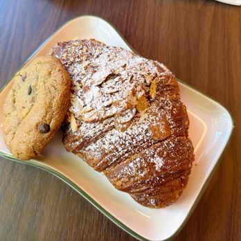 Frankie's - Almond croissant and chocolate chip cookie - Coffee & Tea Near Me - San Luis Obispo, California Frankie's - Almond croissant and chocolate chip cookie - Coffee & Tea Near Me - San Luis Obispo, California