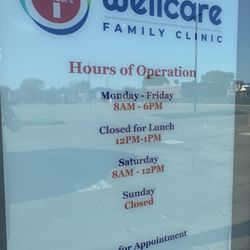 Wellcare Family Clinic - Hours of Operation