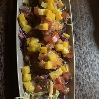 Chira's Restaurant & Catering - Crabcakes with a mango slaw, chipotle drizzle - American Near Me - Salem, Oregon