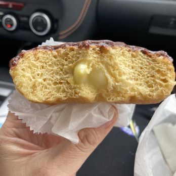 Coffee An' Donut Shop - Boston cream--four bites in and still only a smudge of filling - Coffee & Tea Near Me - Westport, Connecticut Coffee An' Donut Shop - Boston cream--four bites in and still only a smudge of filling - Coffee & Tea Near Me - Westport, Connecticut