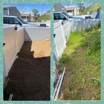 EdenView Gardening Services - Back before and after - Lawn Services Near Me