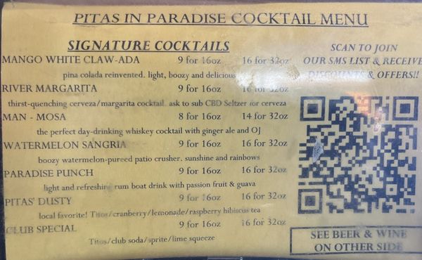 Menu photo 1 Pitas In Paradise Crested Butte, CO Menu photo 1 Pitas In Paradise Crested Butte, CO