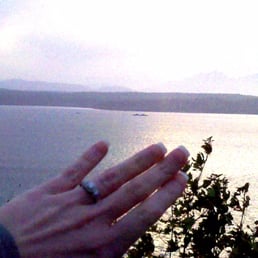 My fiance's ring over sunset hill park My fiance's ring over sunset hill park