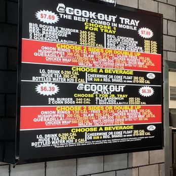 Cook Out - Menu - Burgers Near Me - Mobile, Alabama