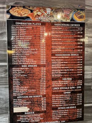 Menu photo 5 Habachihana Grill Montclair, CA