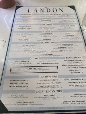 Menu photo 1 The Landon Tampa, FL Menu photo 1 The Landon Tampa, FL