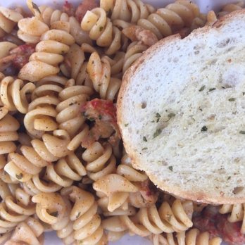 Cajun Corner - Cajun pasta with crawfish and buttered garlic bread! - Cajun/Creole Near Me - Pantego, Texas