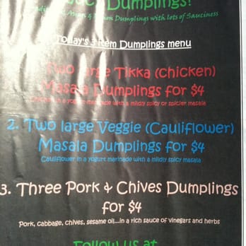 Saucy Dumplings - a menu for dumplings - Food Stands Near Me
