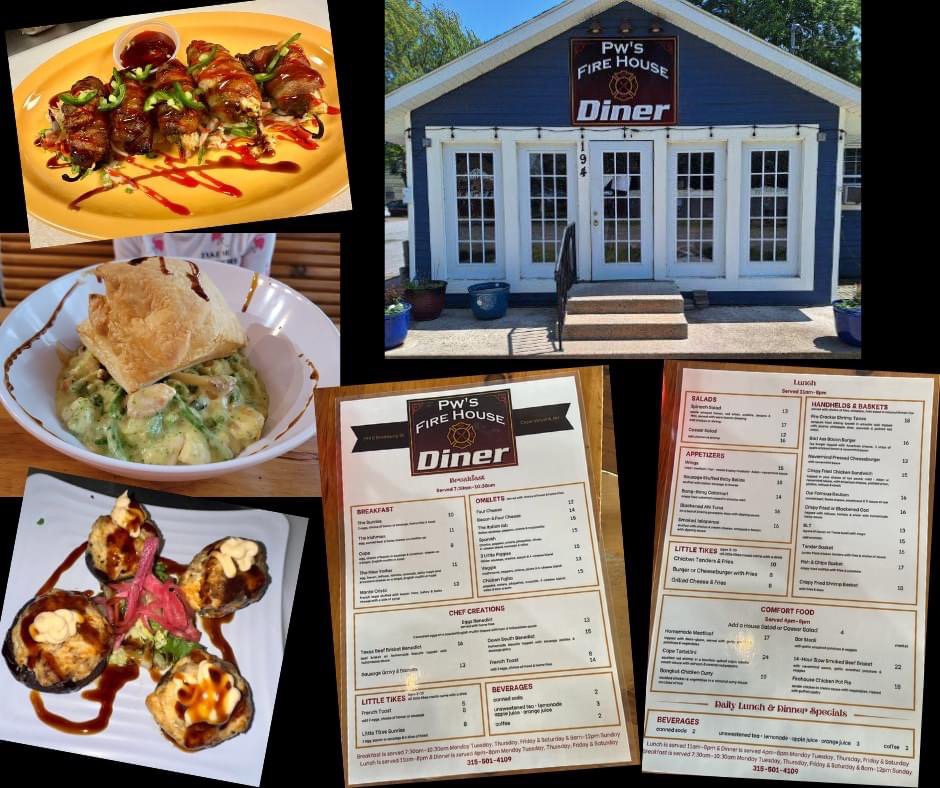 PW’S FIREHOUSE DINER Updated September 2024 194 Broadway St, Cape