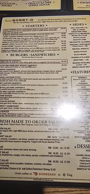 Menu photo 1 Bobby Q - Mesa Mesa, AZ Menu photo 1 Bobby Q - Mesa Mesa, AZ