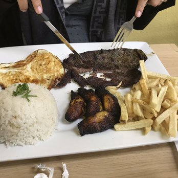 Mr Pollo - Bistek a la pobre, round 1. Over cooked meat. - Peruvian Near Me - West Covina, California
