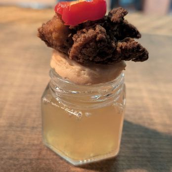 F&Bar - Chicken Waffle Chili Pepper pairing - Cocktail Bars Near Me - Los Angeles, California F&Bar - Chicken Waffle Chili Pepper pairing - Cocktail Bars Near Me - Los Angeles, California