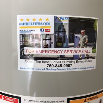 Express Water Heaters - Sticker - Plumbing Near Me - San Marcos, California