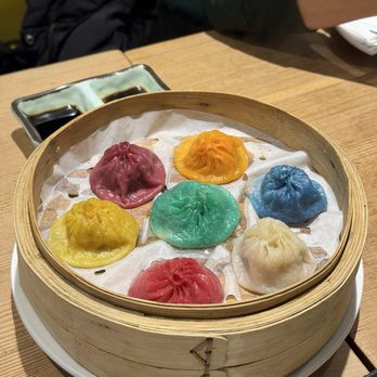 Jingle Bao - (A03) Signature Magificent Seven (7pcs) (A03) 七彩小笼包 (7pcs) - Asian Fusion Near Me - Vancouver, British Columbia