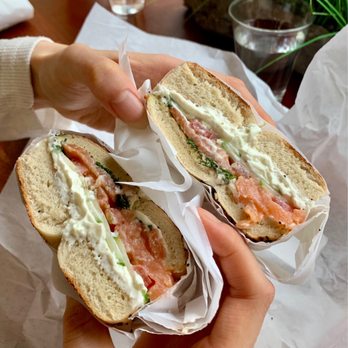 Crostini & Java - Smoked Salmon and Cream Cheese Bagel - Coffee & Tea Near Me - San Francisco, California