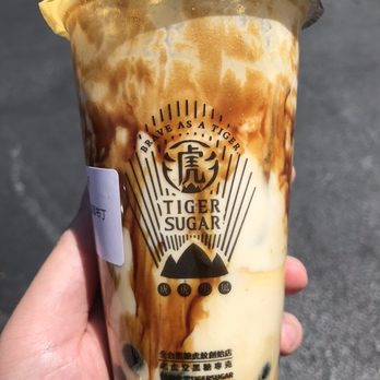 Tiger Sugar - P2 Black Sugar Boba Tiger Pudding w/ Cream Mousse - Coffee & Tea Near Me - Las Vegas, Nevada Tiger Sugar - P2 Black Sugar Boba Tiger Pudding w/ Cream Mousse - Coffee & Tea Near Me - Las Vegas, Nevada