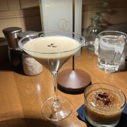 Espresso Crème brûlée and espresso martini