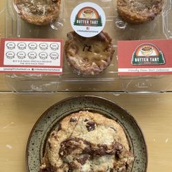 The Butter Tart Shack - 3 Butter Tarts, Turtle, Coconut & Plain Sugar Free + 2 Large Chocolate Chip Cookies
