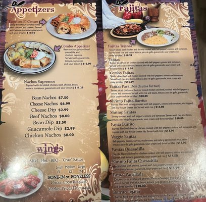 Menu photo 2 El Centro Augusta, WV