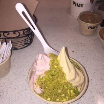 Yoga-urt - Strawberry serenity swirled with salted caramel zen topped with pistachios - Ice Cream & Frozen Yogurt Near Me - Glendale, California