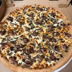 Sausage and mushroom pizza