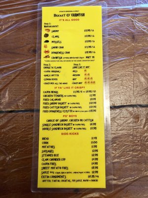 Menu photo 2 Bucket O' Crawfish West Valley City, UT