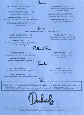 Menu photo 1 Dockside 1953 San Diego, CA Menu photo 1 Dockside 1953 San Diego, CA
