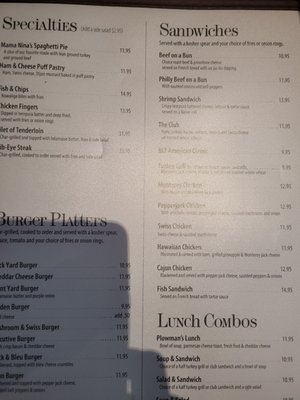Menu photo 2 Sinclair's East Montgomery, AL