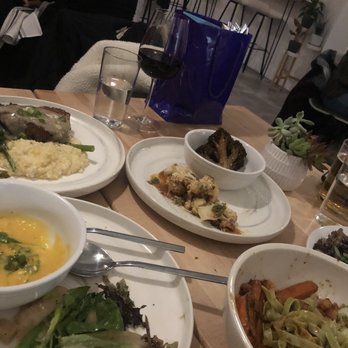 Bar Botanico - Meat set - corned beef on cheesy grits, cauliflower, broccoli veggie set - fettuccine, squash soup, salad - Cocktail Bars Near Me - Pittsburgh, Pennsylvania Bar Botanico - Meat set - corned beef on cheesy grits, cauliflower, broccoli veggie set - fettuccine, squash soup, salad - Cocktail Bars Near Me - Pittsburgh, Pennsylvania