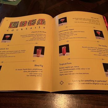 Pig’s Lane - Cocktail menu - Cocktail Bars Near Me - Killarney, Kentucky