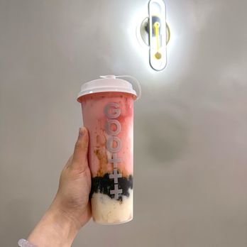 Goomo Tea - watermelon oat replaced w/ milk w/ boba & mochi - Bubble Tea Near Me - Walnut, California Goomo Tea - watermelon oat replaced w/ milk w/ boba & mochi - Bubble Tea Near Me - Walnut, California