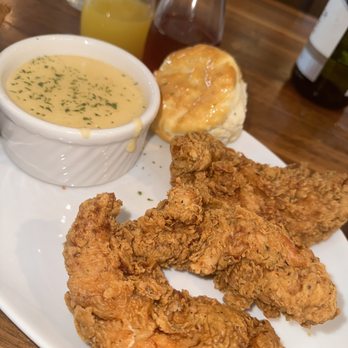 Streets Fine Chicken - Chicken 3 Tenders Tabasco Cheddar Grits - Chicken Shop Near Me - Dallas, Texas Streets Fine Chicken - Chicken 3 Tenders Tabasco Cheddar Grits - Chicken Shop Near Me - Dallas, Texas