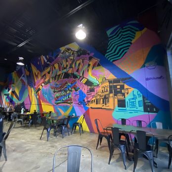The Junction - a colorful mural on the wall of a restaurant - Burgers Near Me - Heber City, Utah The Junction - a colorful mural on the wall of a restaurant - Burgers Near Me - Heber City, Utah