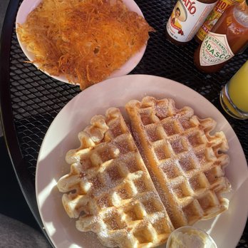 The Worker Bee Cafe - Gluten free waffle and hash browns (best hash browns I have ever had!) - Breakfast & Brunch Near Me - Carpinteria, California The Worker Bee Cafe - Gluten free waffle and hash browns (best hash browns I have ever had!) - Breakfast & Brunch Near Me - Carpinteria, California