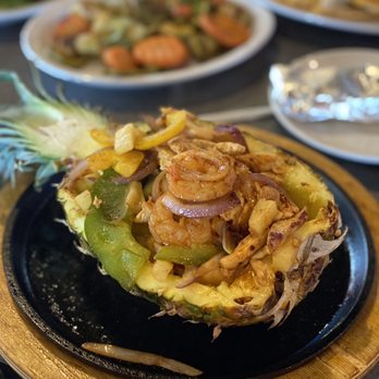 Las Margaritas - a pineapple filled with shrimp and vegetables - Mexican Near Me - Louisville, Kentucky