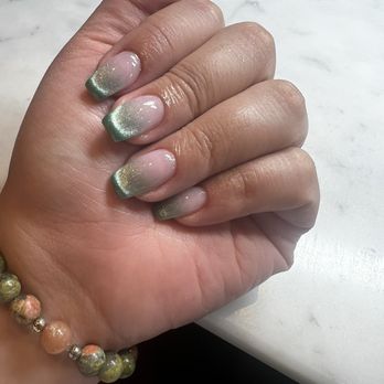 Vogue Nail Spa - Ombre Cat Eye Coffin (Ballerina) Gel Builder Nails - Nail Salons Near Me - Indianapolis, Indiana Vogue Nail Spa - Ombre Cat Eye Coffin (Ballerina) Gel Builder Nails - Nail Salons Near Me - Indianapolis, Indiana