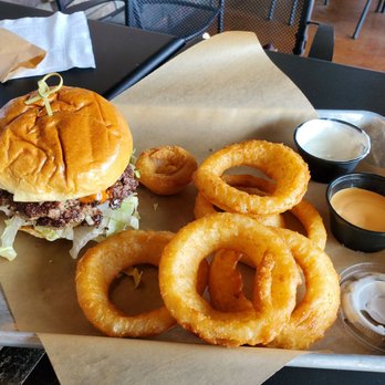 Buffalo Wild Wings - The Buffalo burger. - Chicken Wings Near Me - Visalia, California