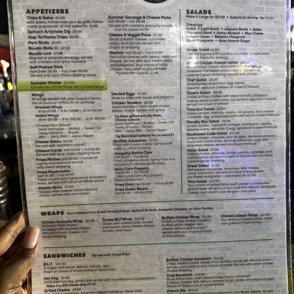 Time Out Tavern - Food Menu - Sports Bars Near Me - Humble, Texas Time Out Tavern - Food Menu - Sports Bars Near Me - Humble, Texas