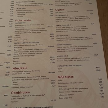 The Seafood Bar - Main menu - Seafood Near Me - London, XGL