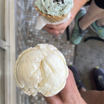 Snoqualmie Ice Cream - cookie monster in a waffle cone and toasted coconut in a sugar cone - Ice Cream & Frozen Yogurt Near Me - Snoqualmie, Washington Snoqualmie Ice Cream - cookie monster in a waffle cone and toasted coconut in a sugar cone - Ice Cream & Frozen Yogurt Near Me - Snoqualmie, Washington