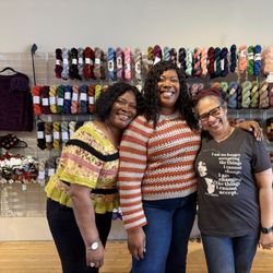 For Ewe: An Inclusive Fiber Community - Our Local Yarn Shop Day  Guests, Toni Lipsey & her mom Gwen; they taught 2 Tunisian Crochet classes!