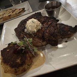 Ribeye and crab cake Ribeye and crab cake